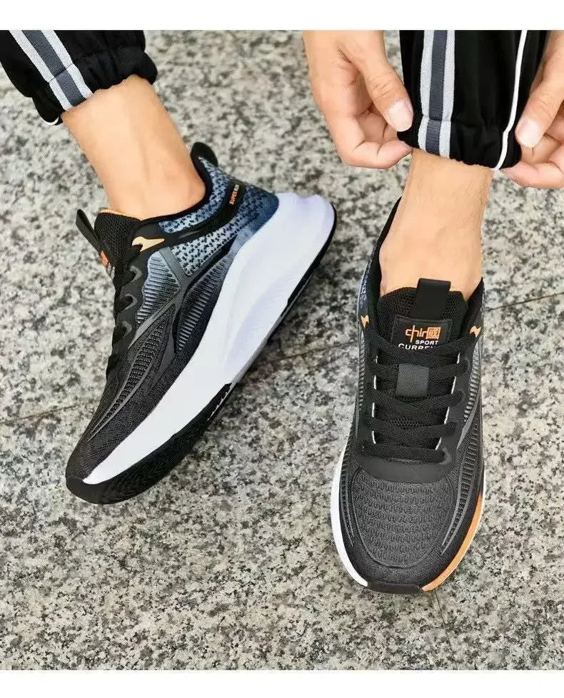 Men’s Lightweight Running & Walking Sneakers – Breathable Lace-Up